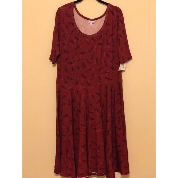 LuLaRoe Dresses & Skirts - NWT 3XL LuLaRoe Nicole dress red